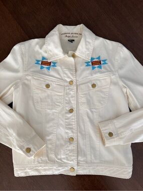 Ralph Lauren White Denim Jacket | M